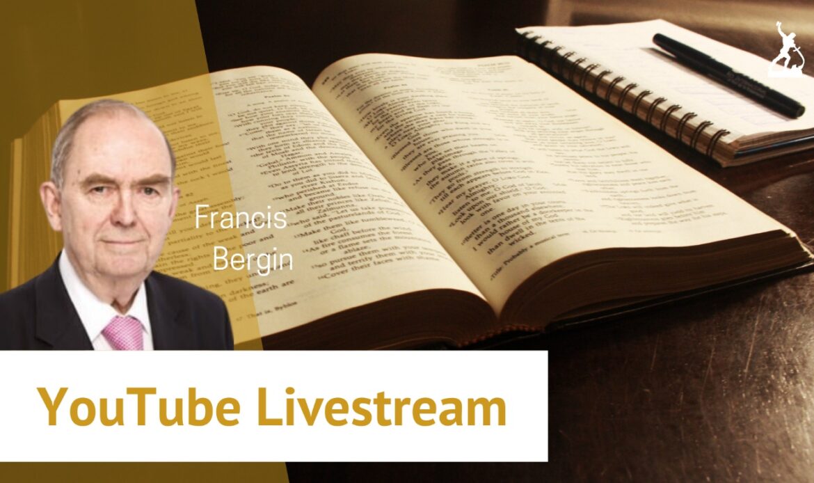 Open book and YouTube livestream announcement.